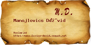 Manojlovics Dávid névjegykártya